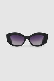 ANINE BING Rennes Sunglasses - Black - Front View 