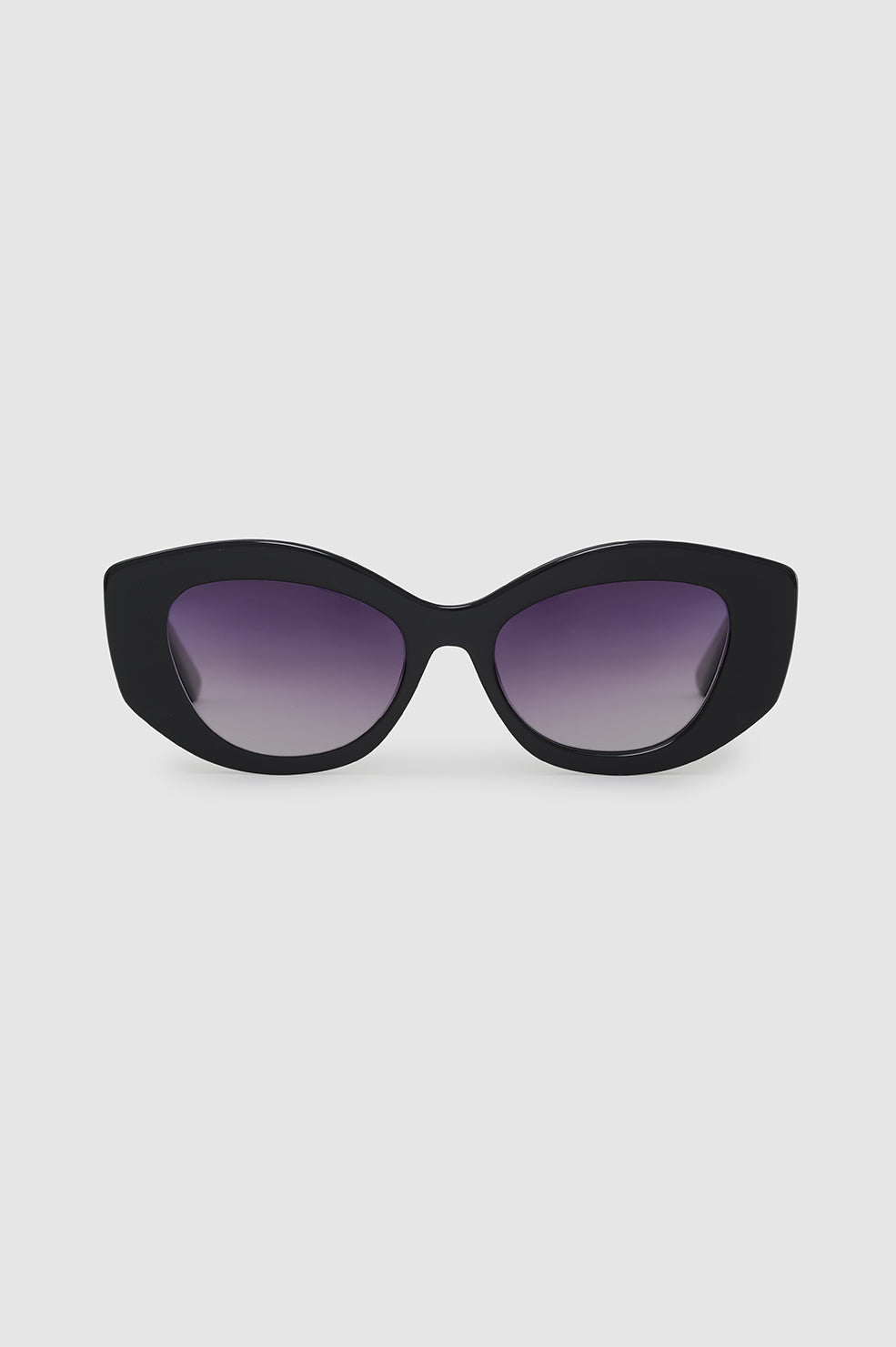 ANINE BING Rennes Sunglasses - Black - Front View 