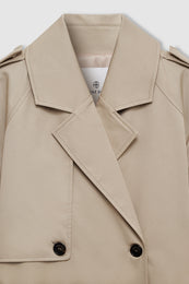 ANINE BING Rickie Maxi Trench - Beige - detail view