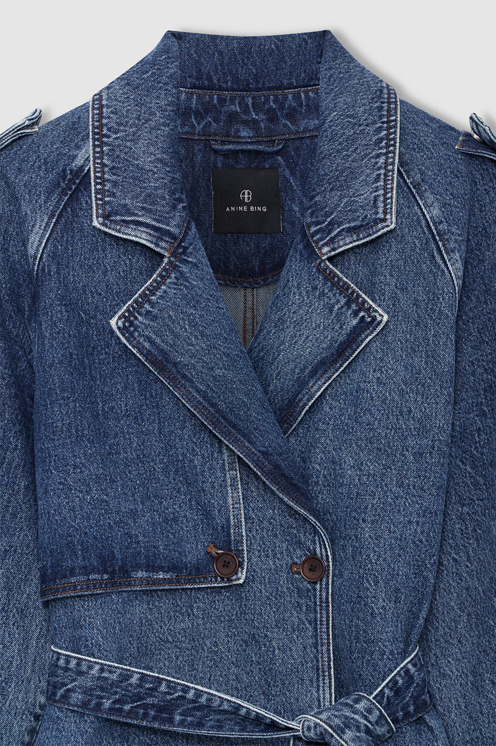 Rickie Maxi Trench - Cabana Blue View 4