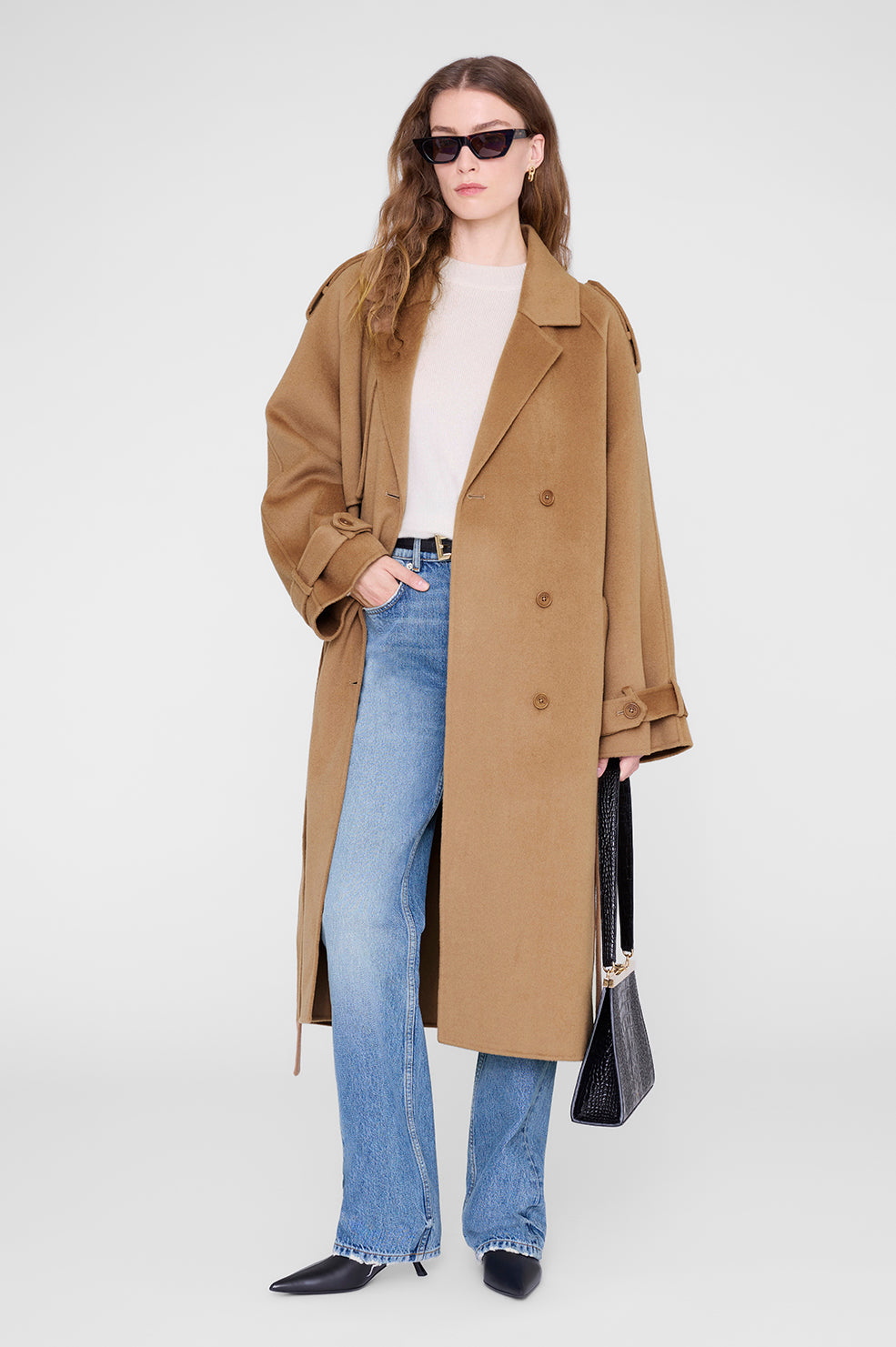 Rickie Maxi Trench - Camel Cashmere Blend View 1