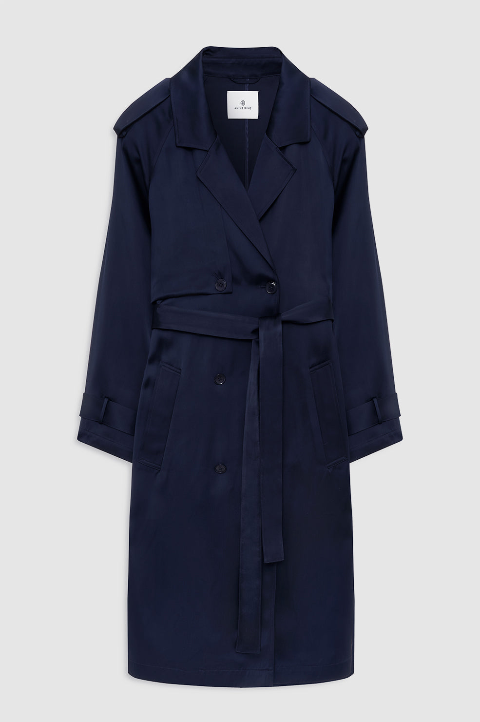 Rickie Maxi Trench - Black Cashmere Blend View 3