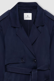 Rickie Maxi Trench - Navy S