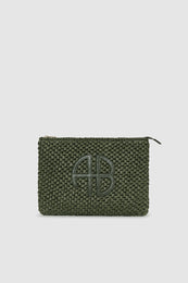 ANINE BING Rio Pouch - Olive - front view