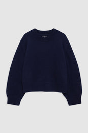ANINE BING Roni Sweater - Midnight Blue - front view