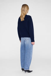 ANINE BING Roni Sweater - Midnight Blue - on model back