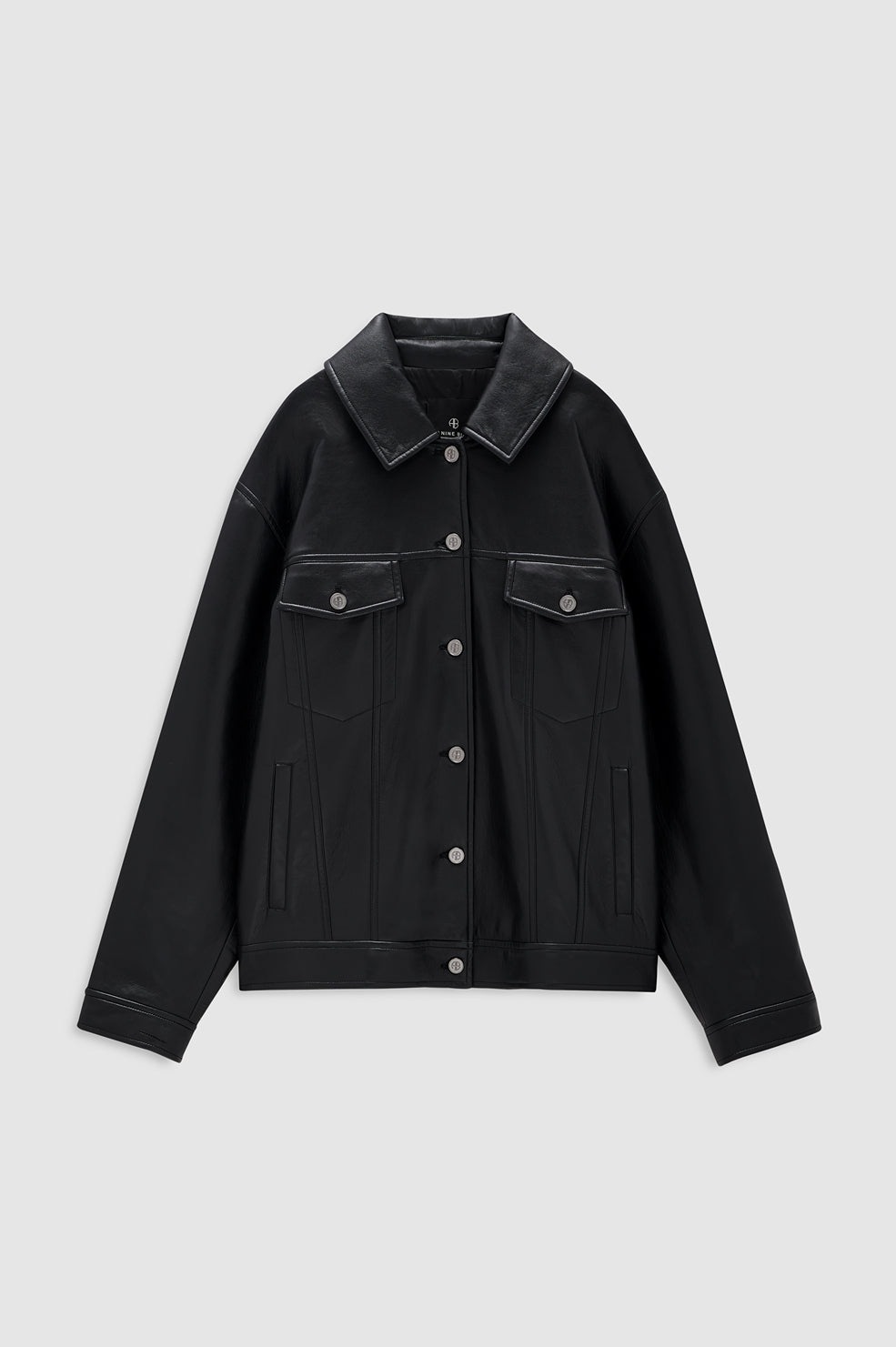 Rory Jacket - Black Recycled Leather View 3