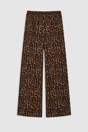 ANINE BING Roslyn Pant - Black And Brown Leopard - front view