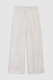 ANINE BING Roslyn Pant - Washed White Leopard - front view