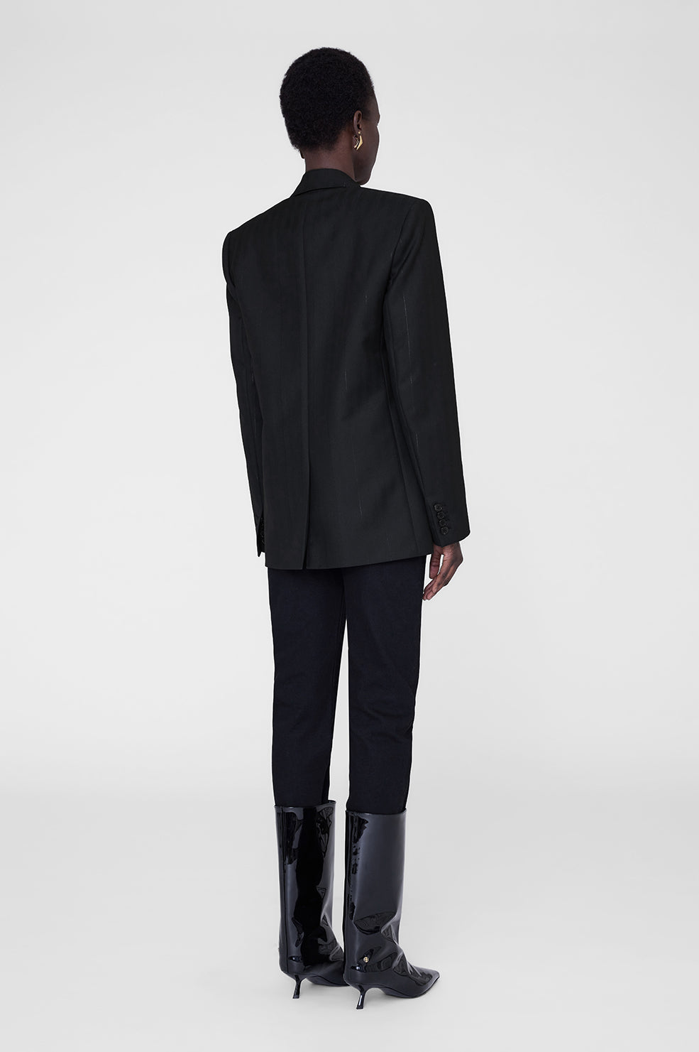 Ross Single-Breasted Blazer - Dark Heather Grey View 5