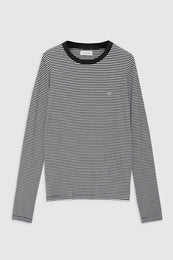 ANINE BING Rylan Tee - Black And White Stripe