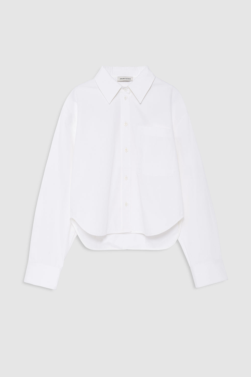 Scott Cropped Shirt - White View 3