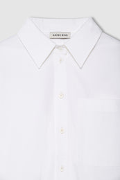 ANINE BING Scott Cropped Shirt - White - detail view