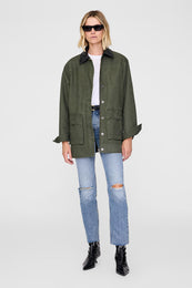 ANINE BING Sean Jacket - Army Green - On Model Front 