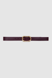 ANINE BING Signature Link Belt - Bordeaux