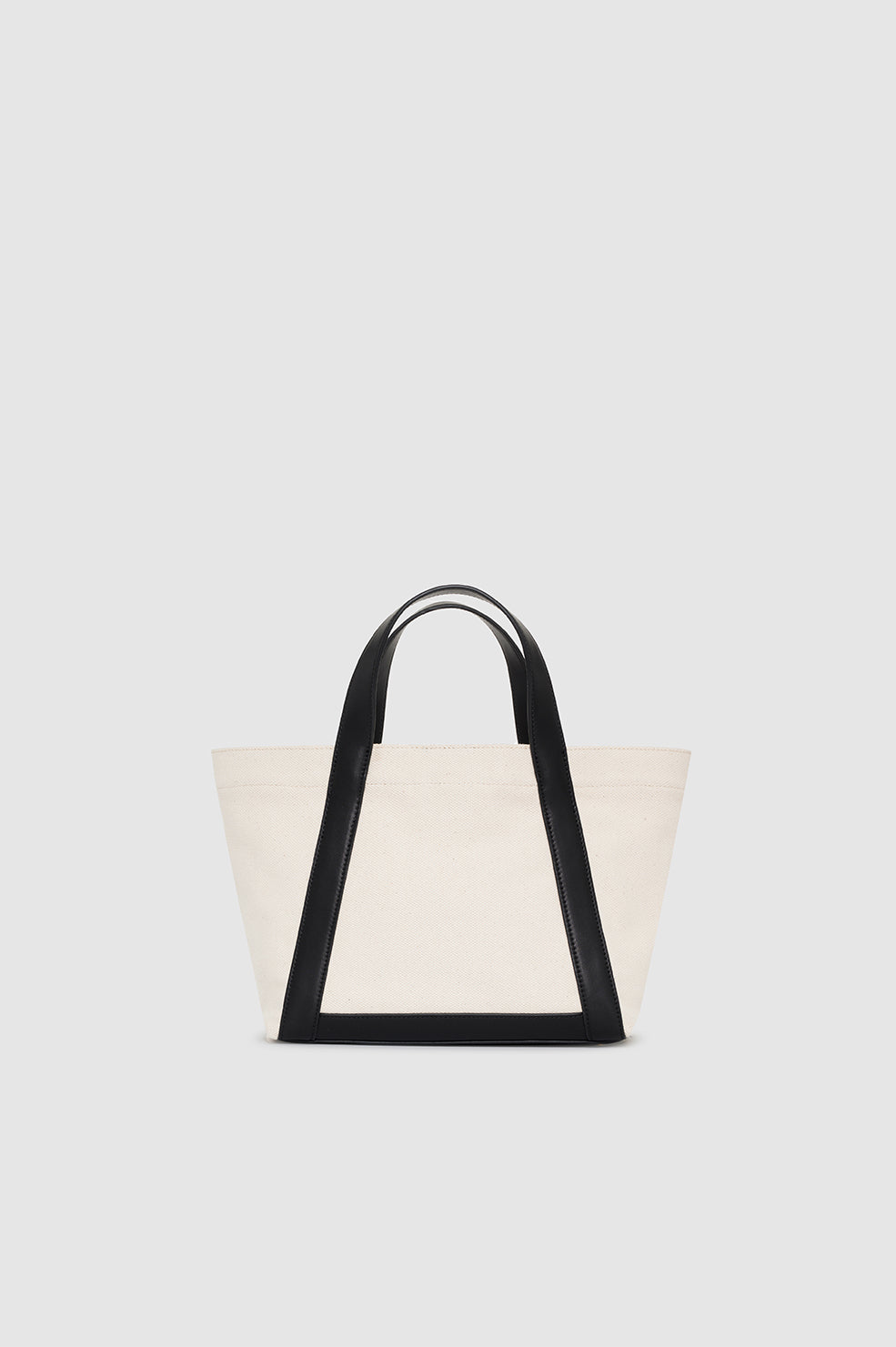Small Cara Tote - Natural Canvas With Black View 3