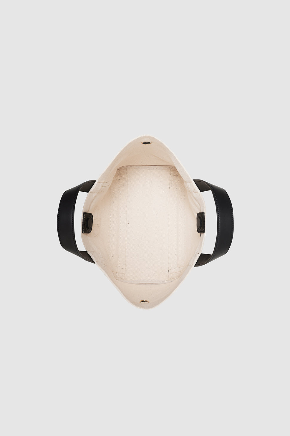 Small Cara Tote - Natural Canvas With Black View 4