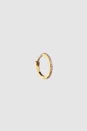 ANINE BING Small Diamond Hoop - 14k Gold