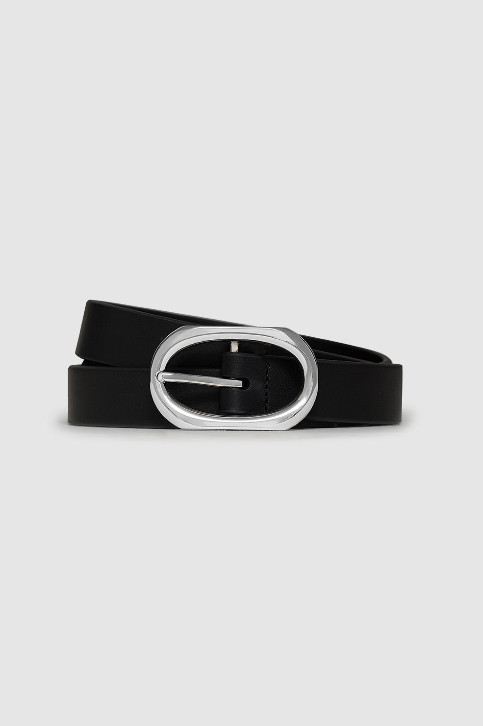 Small Signature Link Belt - Black With Gold View 3