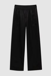 featured-img|ANINE BING Soto Pant - Black Linen Blend - Front View 
