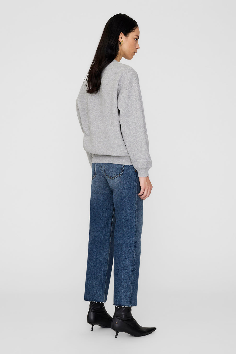 Spencer Sweatshirt Anine Bing - Medium Heather Grey View 2