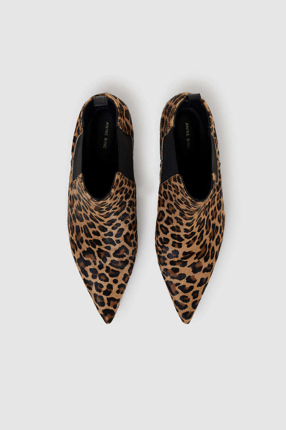  ANINE BING Stevie Boots Calf Hair - Leopard - top view