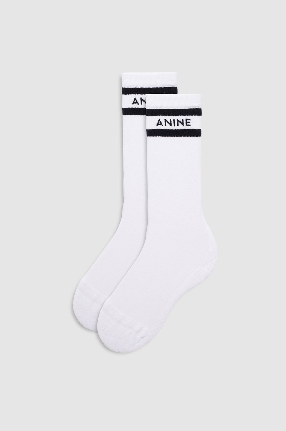 Sully Sporty Socks - White And Black Stripe