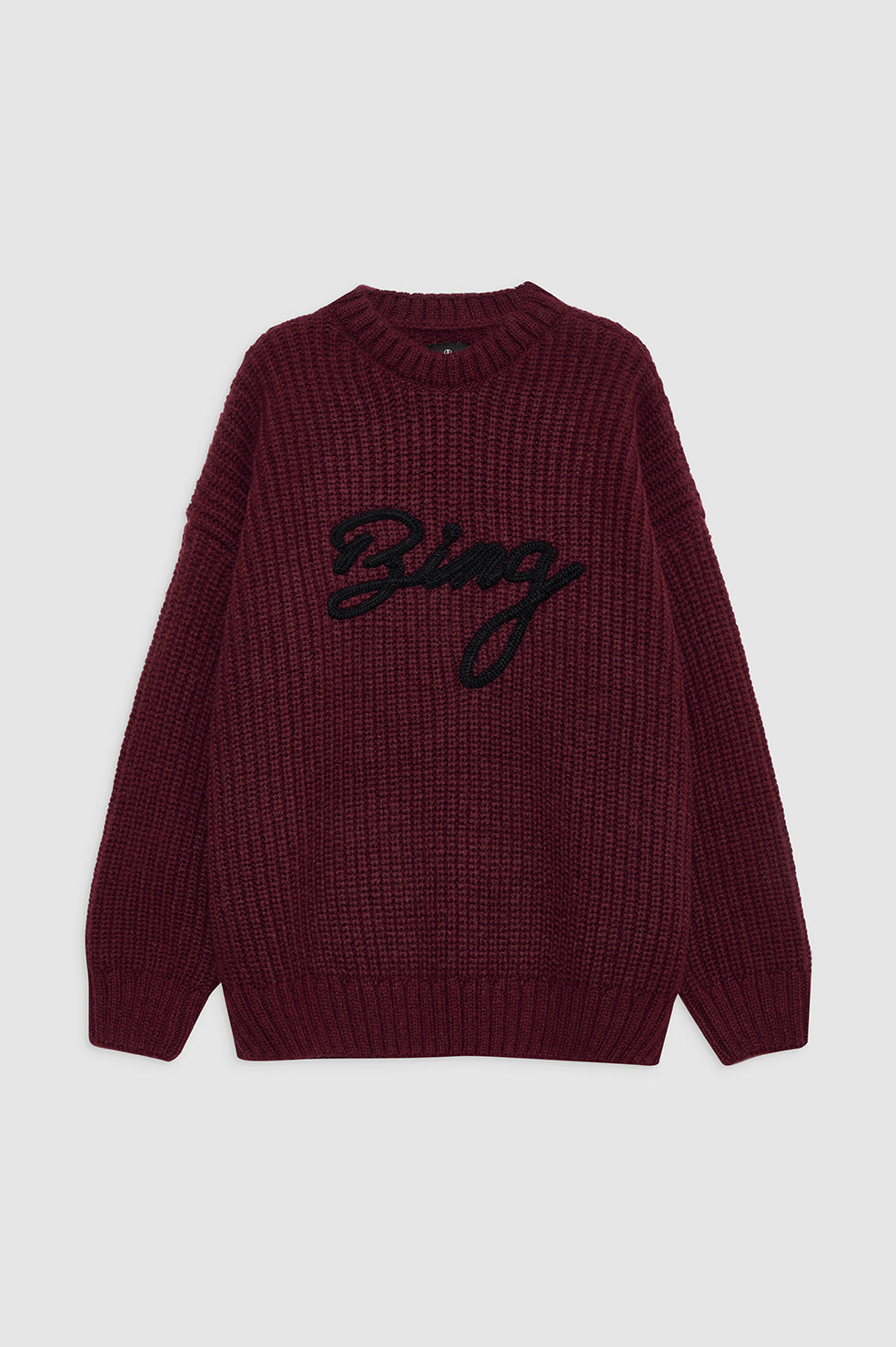 ANINE BING Sydney Crew Sweater Signature - Zinfandel