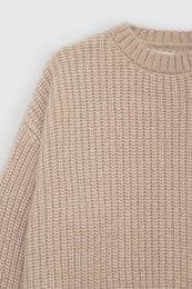 ANINE BING Sydney Crew Sweater - Camel