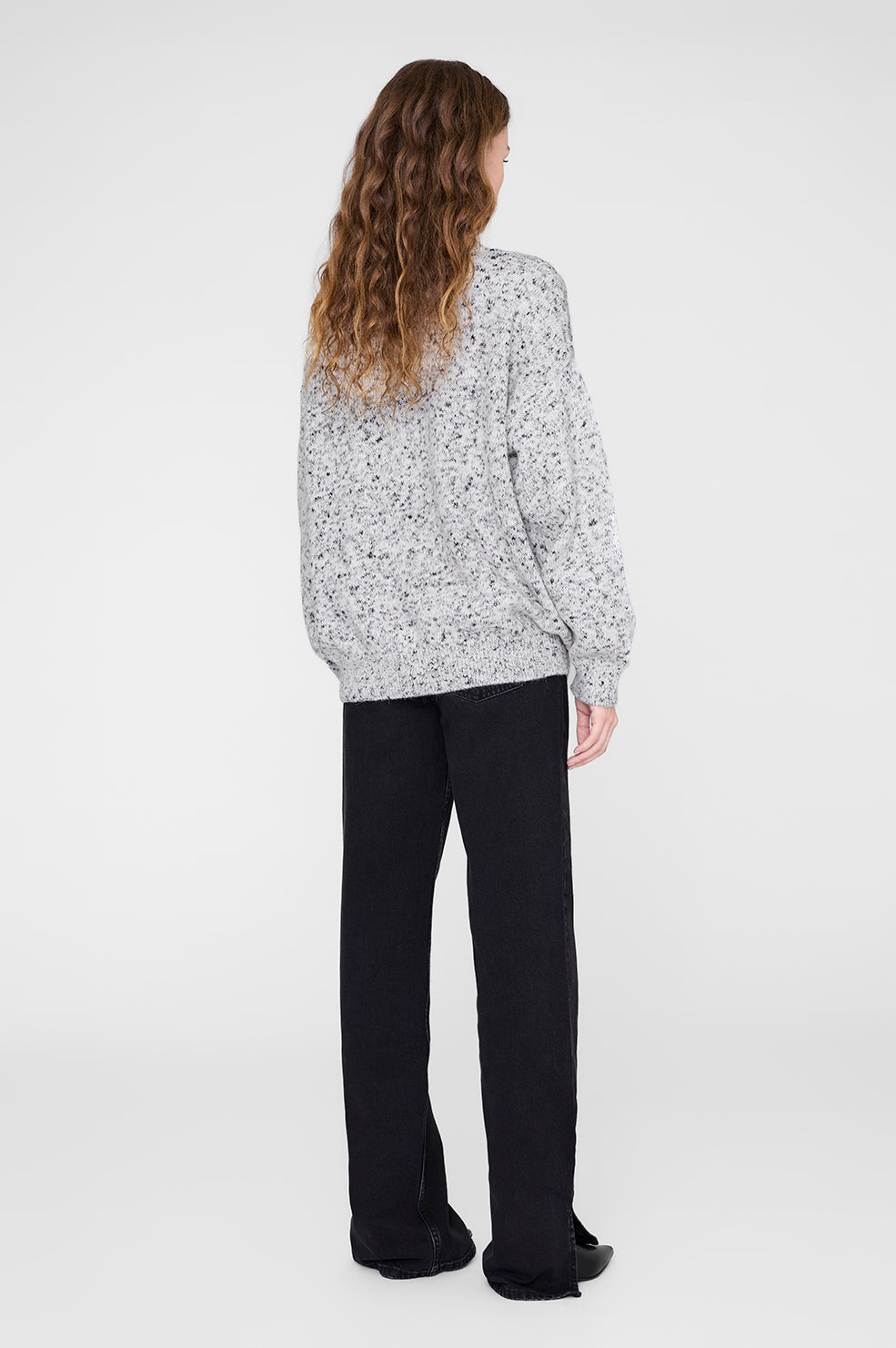 Sydney Crew Sweater Bing - Marled White View 2