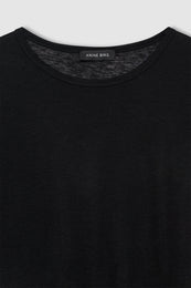 ANINE BING Sylvie Long Sleeve Tee - Black - detail view