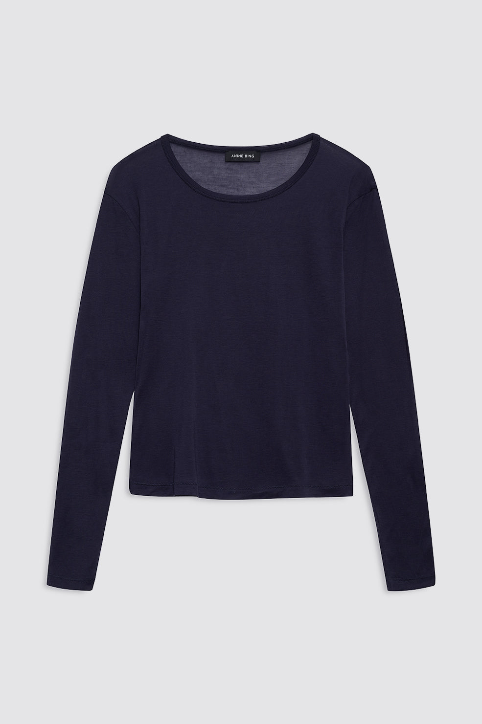ANINE BING Sylvie Long Sleeve Tee - Midnight Blue - front view