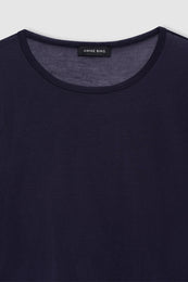 ANINE BING Sylvie Long Sleeve Tee - Midnight Blue - detail view