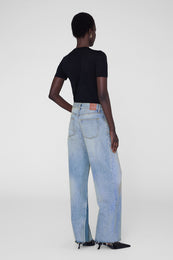 ANINE BING Sylvie Tee - Black - on model front - on model back