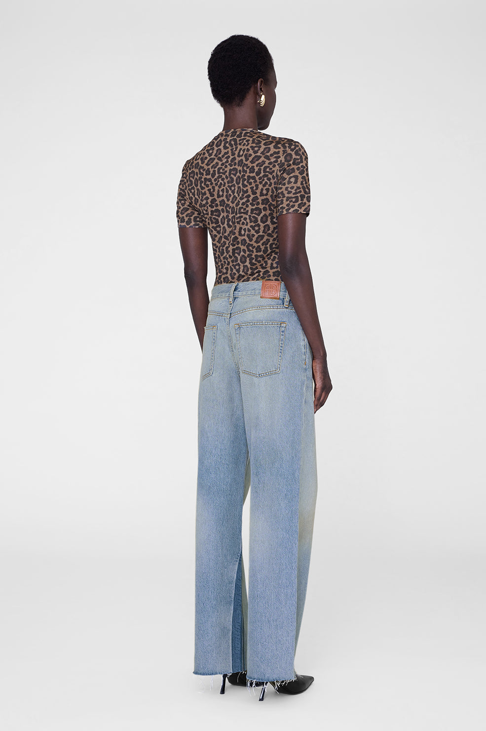 Sylvie Tee - Black And Brown Leopard View 2