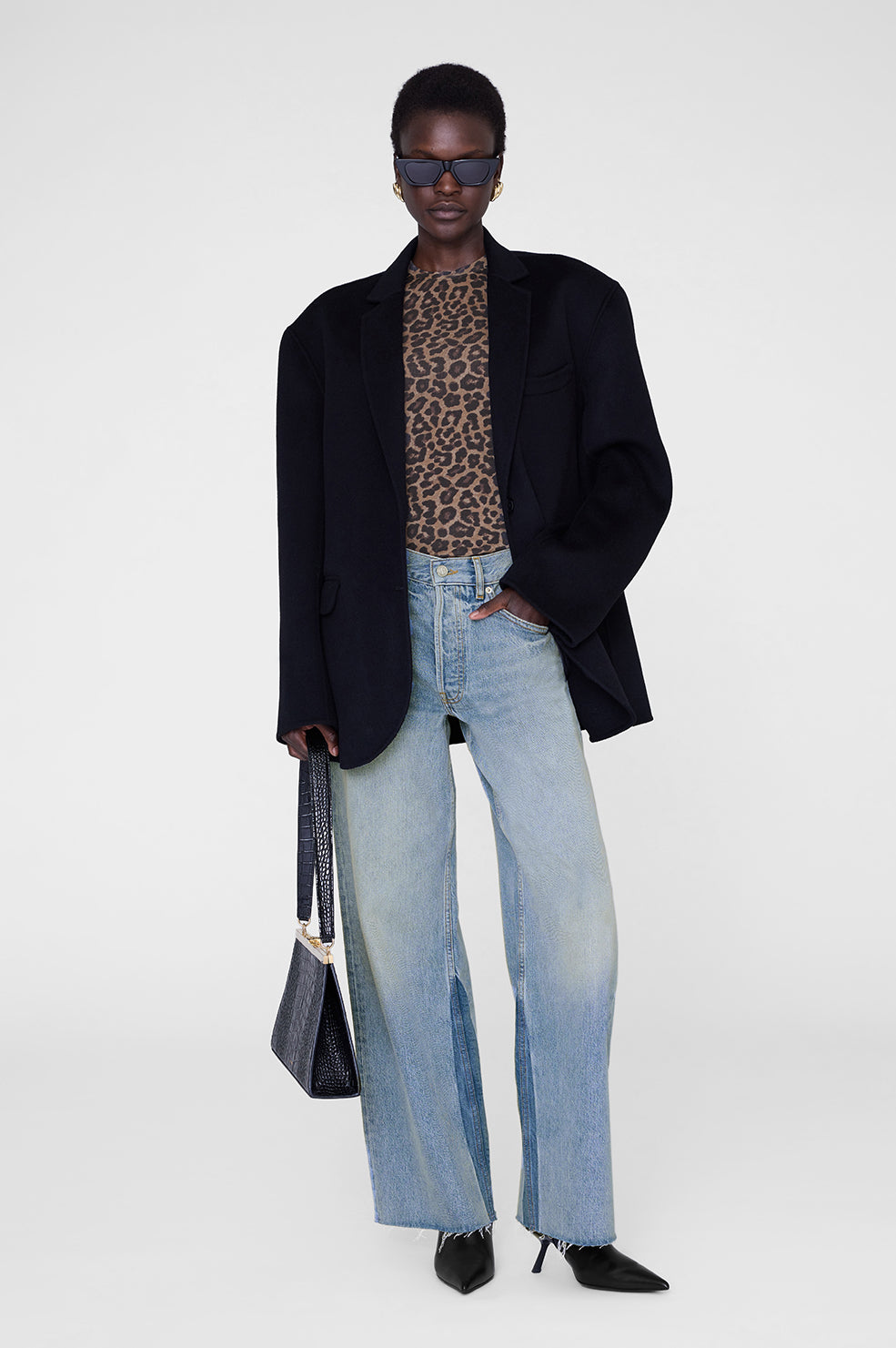 Sylvie Tee - Black And Brown Leopard View 5