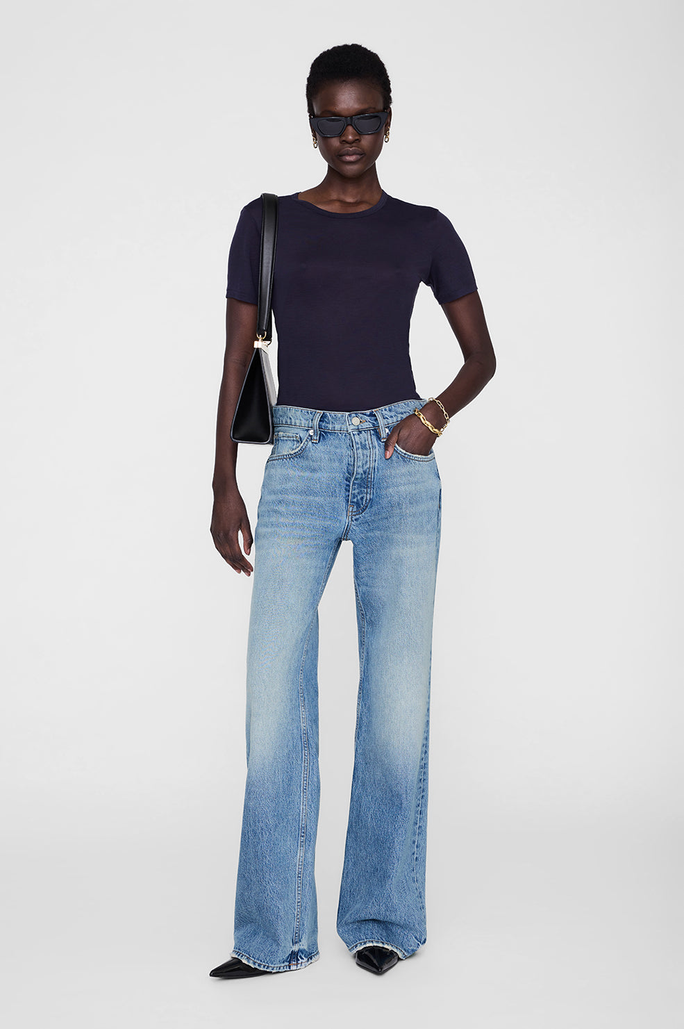 Sylvie Tee - Black And Brown Leopard View 1