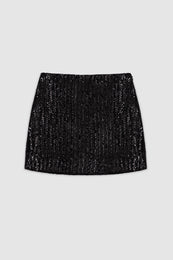 ANINE BING Tierra Skirt - Black Sequin