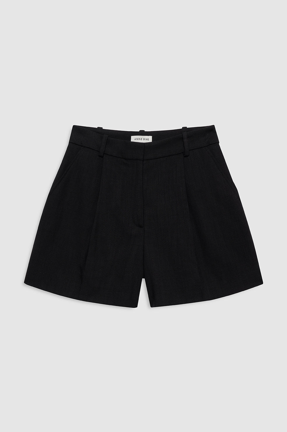 Trent Short - Black Recycled Leather View 3