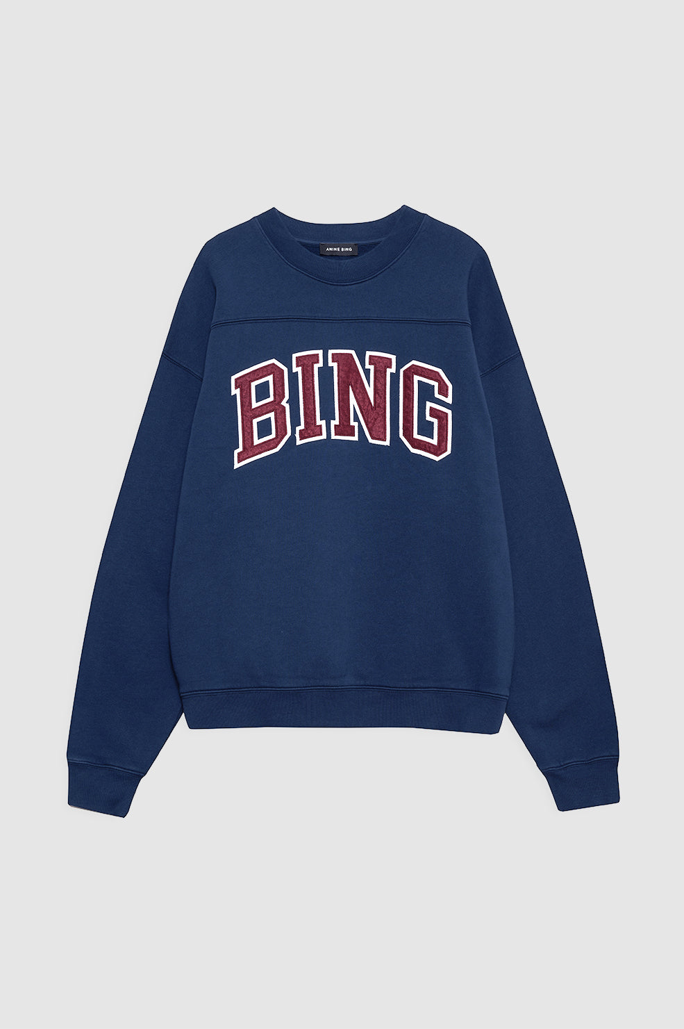 ANINE BING Trenton Sweatshirt Bing - Washed Navy - front view