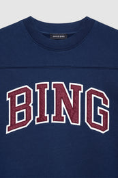 ANINE BING Trenton Sweatshirt Bing - Washed Navy - detail view