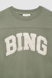ANINE BING Trenton Sweatshirt Bing - Washed Olive - detail view
