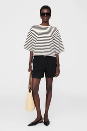 ANINE BING Trent Short - Black - On Model Front 