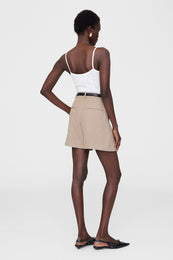 ANINE BING Trent Short - Fawn - On Model Back 