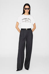 ANINE BING Trent Trouser - Dark Heather Grey - on model front