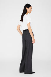 ANINE BING Trent Trouser - Dark Heather Grey - on model back