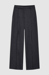 ANINE BING Trent Trouser - Dark Heather Grey - front view