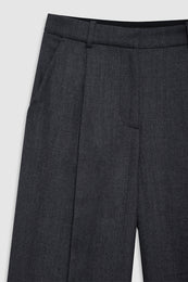 ANINE BING Trent Trouser - Dark Heather Grey - detail view