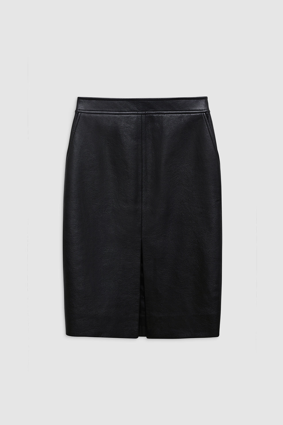 ANINE BING Tyra Skirt - Black Recycled Leather