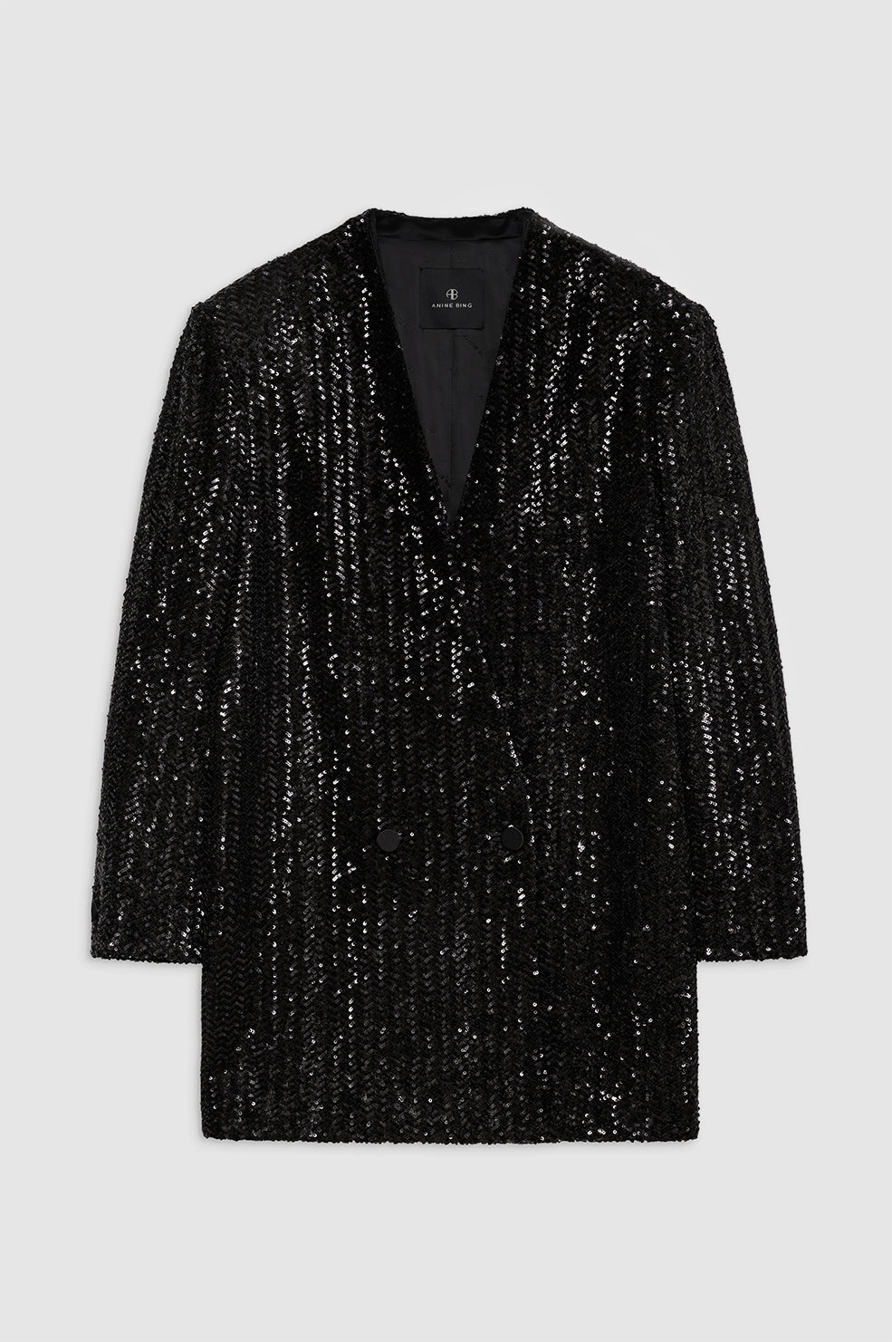 Veneda Mini Dress - Black Sequin View 3